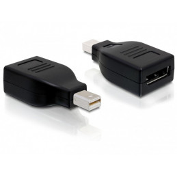 DeLOCK Displayport Adapter Displayport mini M Displayport FM Musta