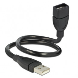 DeLOCK 35cm USB 2.0 USB-kaapeli 0,35 m USB A Musta