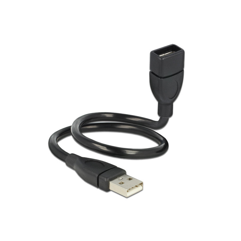 DeLOCK 35cm USB 2.0 USB-kaapeli 0,35 m USB A Musta