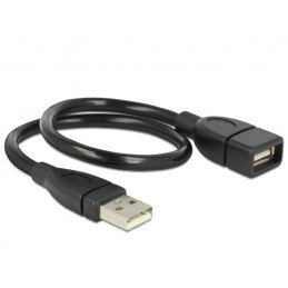 DeLOCK 35cm USB 2.0 USB-kaapeli 0,35 m USB A Musta