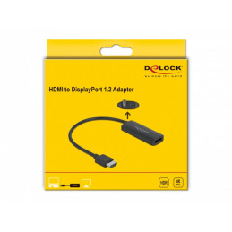 DeLOCK 63206 videokaapeli-adapteri 0,24 m HDMI-tyyppi A (vakio) DisplayPort + Micro-USB Musta