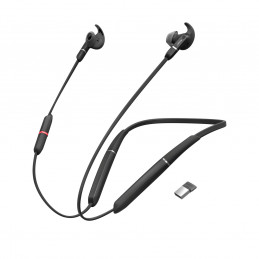 Jabra Evolve 65e MS & Link 370 Kuulokkeet Langaton Niskanauha Toimisto puhelukeskus Micro-USB Bluetooth Musta