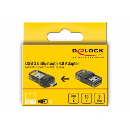 DeLOCK USB 2.0 Bluetooth 4.0 Adapter 2 in 1 USB Type-C™ or Type-A 3 Mbit s