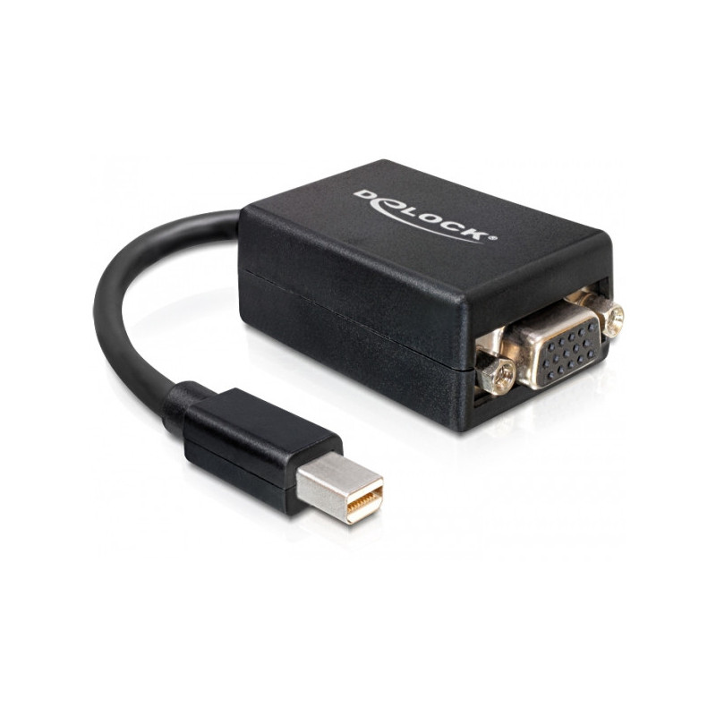 DeLOCK 65256 videokaapeli-adapteri 0,18 m Mini DisplayPort VGA (D-Sub) Musta