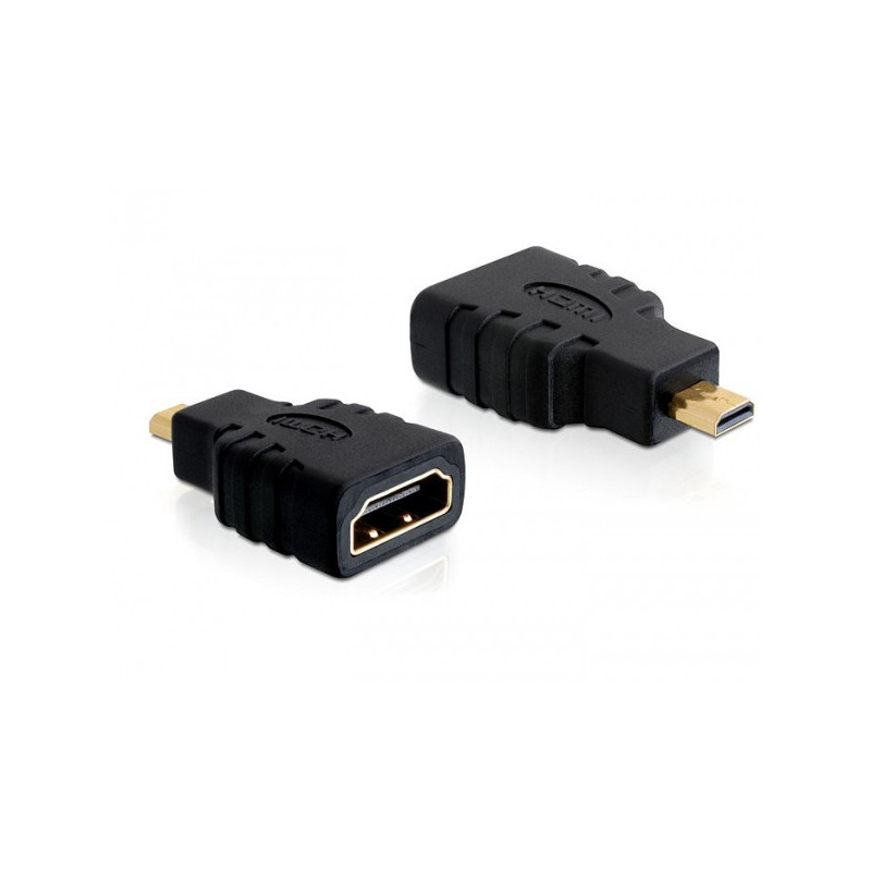 DeLOCK HDMI micro D HDMI A HDMI mirco D Musta