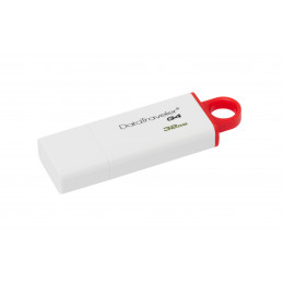 Kingston Technology DataTraveler G4 USB-muisti 32 GB USB A-tyyppi 3.2 Gen 1 (3.1 Gen 1) Punainen, Valkoinen