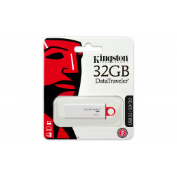 Kingston Technology DataTraveler G4 USB-muisti 32 GB USB A-tyyppi 3.2 Gen 1 (3.1 Gen 1) Punainen, Valkoinen