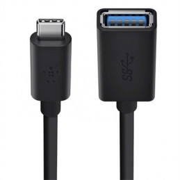 Belkin F2CU036btBLK USB-kaapeli USB 3.2 Gen 1 (3.1 Gen 1) USB C USB A Musta