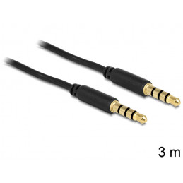 DeLOCK 3.5mm - 3.5mm, 3m audiokaapeli Musta