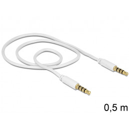 DeLOCK 3.5mm - 3.5mm, 0.5m audiokaapeli 0,5 m Valkoinen