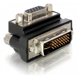DeLOCK VGA Adapter DVI-I 15-pin FM VGA Musta