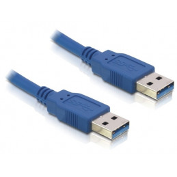 DeLOCK Cable USB 3.0-A male male USB-kaapeli 1,5 m USB A Sininen