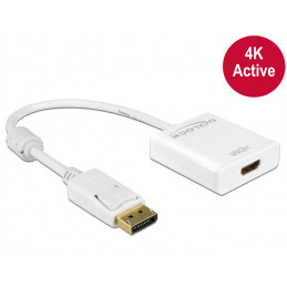 DeLOCK 62608 videokaapeli-adapteri 0,2 m DisplayPort HDMI-tyyppi A (vakio) Valkoinen