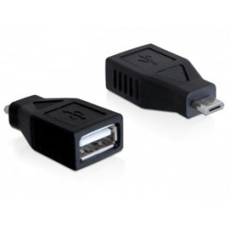 DeLOCK 65296 kaapelin sukupuolenvaihtaja USB 2.0-A USB Micro-B Musta