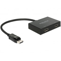 DeLOCK 87665 videokaapeli-adapteri 0,3 m DisplayPort 2 x DisplayPort Musta