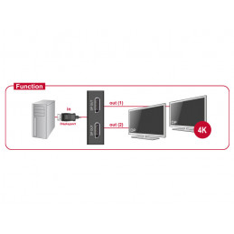 DeLOCK 87665 videokaapeli-adapteri 0,3 m DisplayPort 2 x DisplayPort Musta