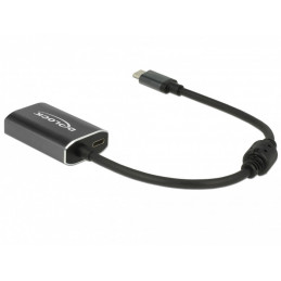 DeLOCK 62988 videokaapeli-adapteri 0,2 m USB Type-C HDMI-tyyppi A (vakio) Harmaa