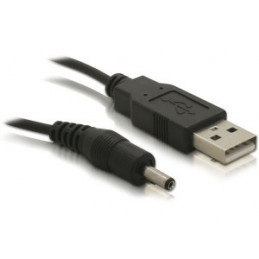 DeLOCK USB cable Power-Kabel,3,1mm Hohlst. USB-kaapeli 1,5 m USB A Musta