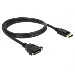 DeLOCK 1m M-F DisplayPort Musta