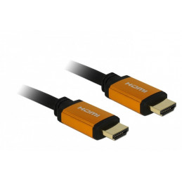 DeLOCK 85726 HDMI-kaapeli 0,5 m HDMI-tyyppi A (vakio) Musta, Kulta
