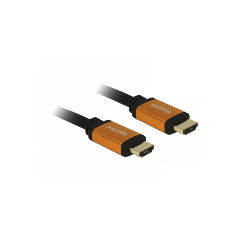 DeLOCK 85729 HDMI-kaapeli 2 m HDMI-tyyppi A (vakio) Musta, Kulta