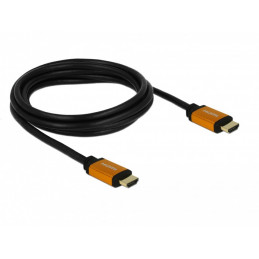 DeLOCK 85729 HDMI-kaapeli 2 m HDMI-tyyppi A (vakio) Musta, Kulta