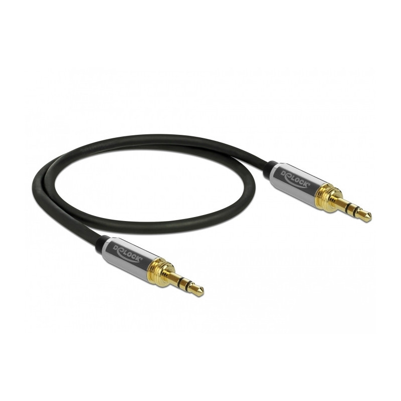 DeLOCK 85784 audiokaapeli 0,5 m 3.5mm Musta, Harmaa