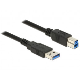 DeLOCK 85065 USB-kaapeli 0,5 m USB 3.2 Gen 1 (3.1 Gen 1) USB A USB B Musta