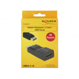 DeLOCK Displayport HDMI Musta