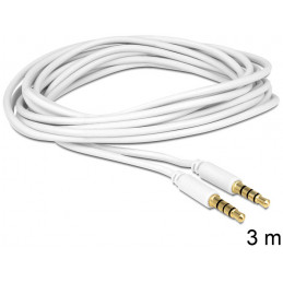 DeLOCK 3.5mm - 3.5mm, 3m audiokaapeli Valkoinen