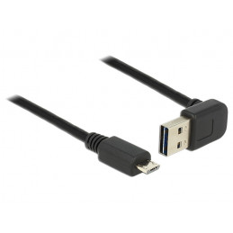 DeLOCK 83538 USB-kaapeli 5 m USB 2.0 USB A Micro-USB B Musta