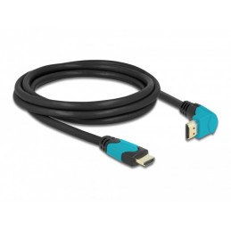 DeLOCK 86992 HDMI-kaapeli 2 m HDMI-tyyppi A (vakio) Musta, Sininen
