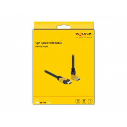 DeLOCK 86990 HDMI-kaapeli 3 m HDMI-tyyppi A (vakio) Musta, Oranssi