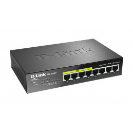 D-Link DGS-1008P verkkokytkin Hallitsematon Gigabit Ethernet (10 100 1000) Power over Ethernet -tuki Musta