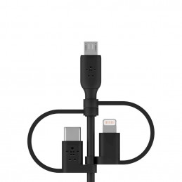 Belkin BOOST CHARGE USB-kaapeli 1 m USB A USB C Micro-USB B Lightning Musta