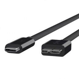 Belkin F2CU031BT1M-BLK USB-kaapeli 0,91 m USB 3.2 Gen 2 (3.1 Gen 2) USB C Micro-USB B Musta