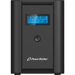 PowerWalker VI 2200 LCD IEC Linjainteraktiivinen 2,2 kVA 1200 W 6 AC-pistorasia(a)