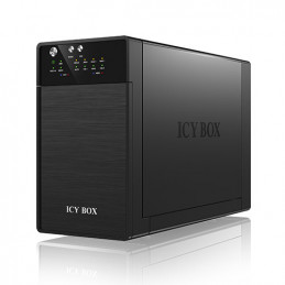 ICY BOX IB-RD3620SU3 levyjärjestelmä Työpöytä Musta