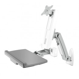 ICY BOX IB-MS600-W 61 cm (24") Harmaa, Hopea, Valkoinen