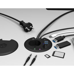 ICY BOX IB-HUB1430-CR USB 3.2 Gen 1 (3.1 Gen 1) Type-A 5000 Mbit s Musta