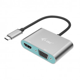 i-tec Metal C31VGAHDMIADA USB grafiikka-adapteri 3840 x 2160 pikseliä Hopea, Turkoosi