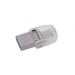 Kingston Technology DataTraveler microDuo 3C 32GB USB-muisti USB Type-A   USB Type-C 3.2 Gen 1 (3.1 Gen 1) Hopea