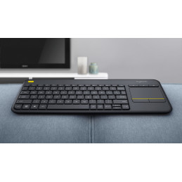 Logitech K400 Plus näppäimistö Langaton RF QWERTY Englanti (UK) Musta