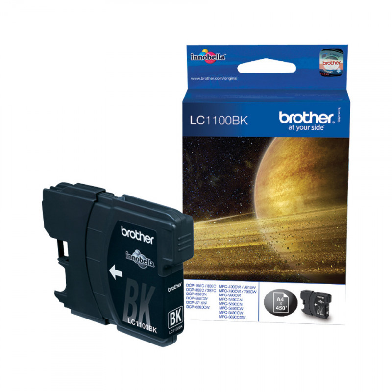 Brother LC-1100BK Black Ink Cartridge mustekasetti 1 kpl Alkuperäinen Musta