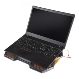 Deltaco GAM-072 kannettavan tietokoneen jäähdytysalusta 1300 RPM Musta, Oranssi