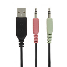 Deltaco GAM-105 kuulokkeet ja kuulokemikrofoni Langallinen Pääpanta Pelaaminen USB A-tyyppi Musta