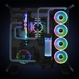 Thermaltake Riing Trio 14 RGB TT Premium Edition Suoritin Tuuletin 14 cm Musta, Harmaa