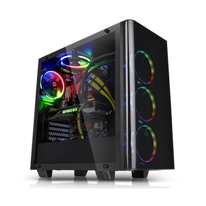 Thermaltake View 21 Tempered Glass Edition Midi Tower Musta