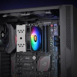 Thermaltake UX 210 ARGB Suoritin Jäähdytin 12 cm Musta, Valkoinen