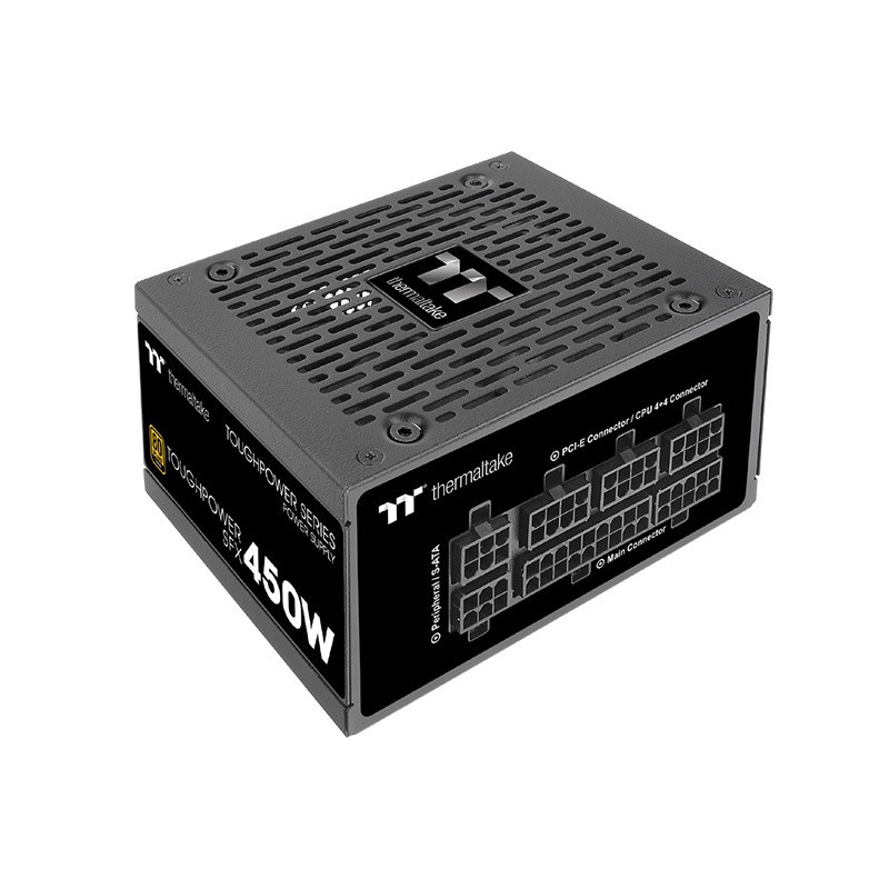 Thermaltake PS-STP-0450FNFAGE-1 virtalähdeyksikkö 450 W 24-pin ATX SFX Musta